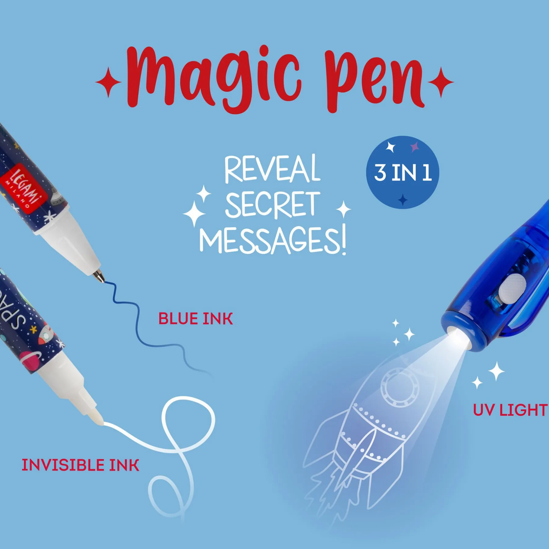 Legami Kugelschreiber Und Gelstifte*Stift mit Unsichtbarer Tinte - Magic Pen