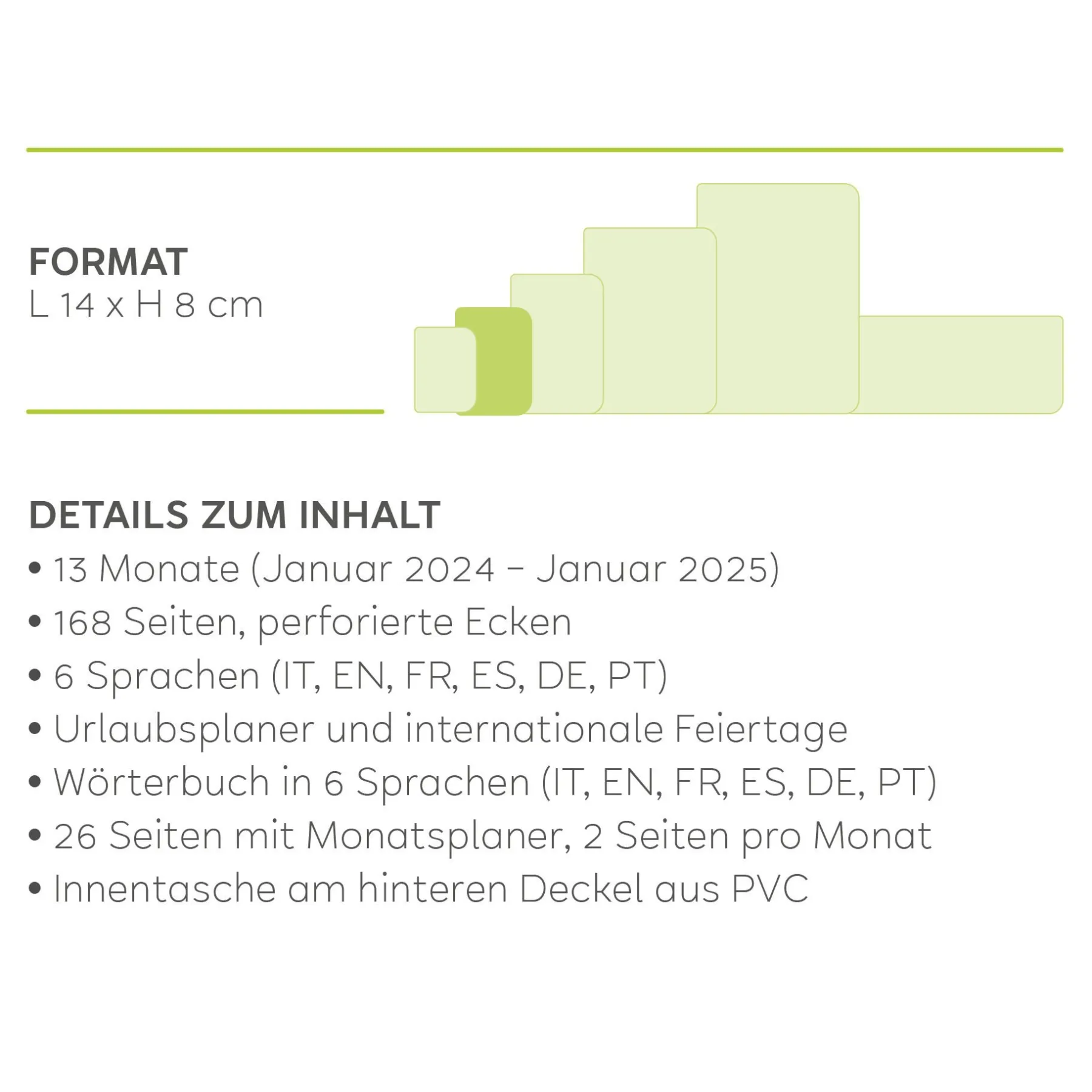 Legami Wochenplaner Für 12 Monate*Terminplaner für 13 Monate - Wochenübersicht - Small - 2025