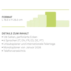 Legami Wochenplaner Für 12 Monate*Terminplaner für 12 Monate - Wochenübersicht - Maxi - 2025