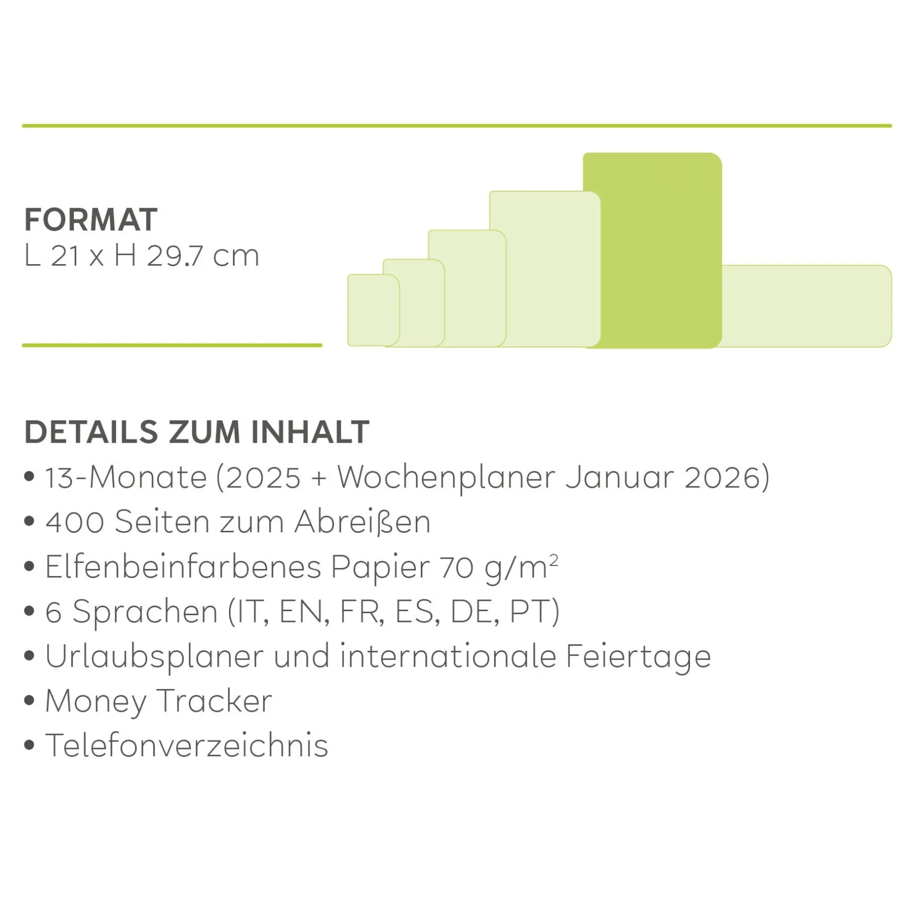 Legami Tagesplaner Für 12 Monate*Terminplaner für 13 Monate - 1 Tag pro Seite - Maxi - 2025