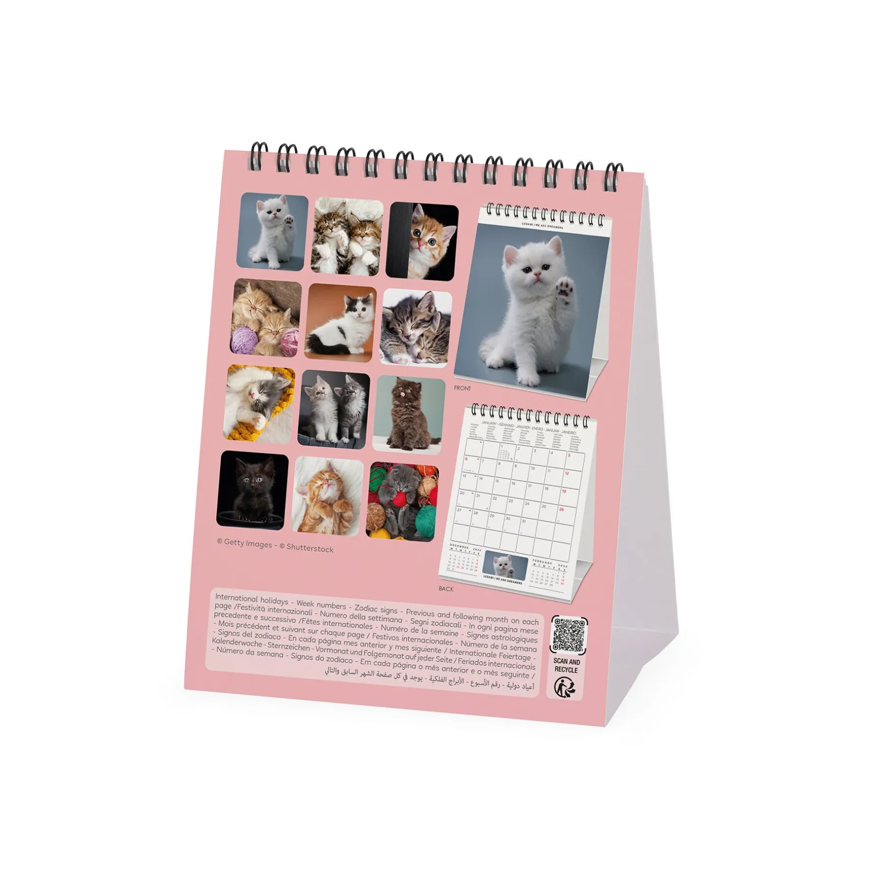 Legami Tischkalender*Tischkalender 2025 - 12 x 14,5 cm