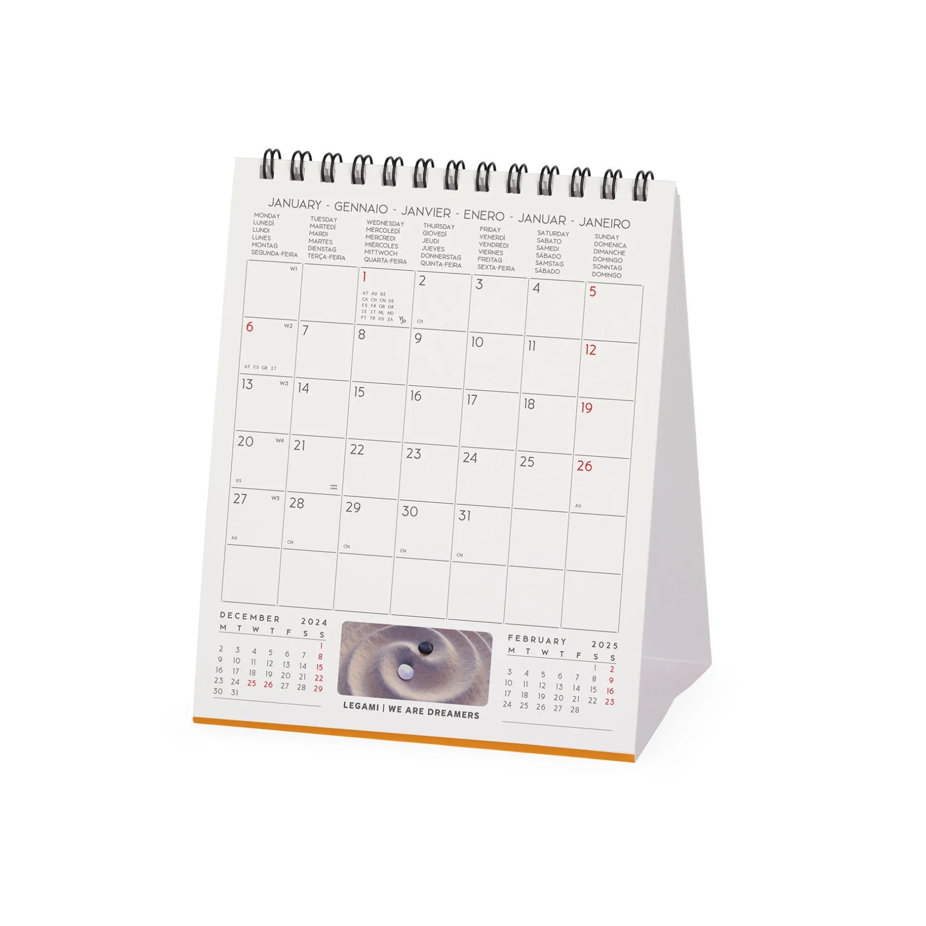 Legami Tischkalender*Tischkalender 2025 - 12 x 14,5 cm