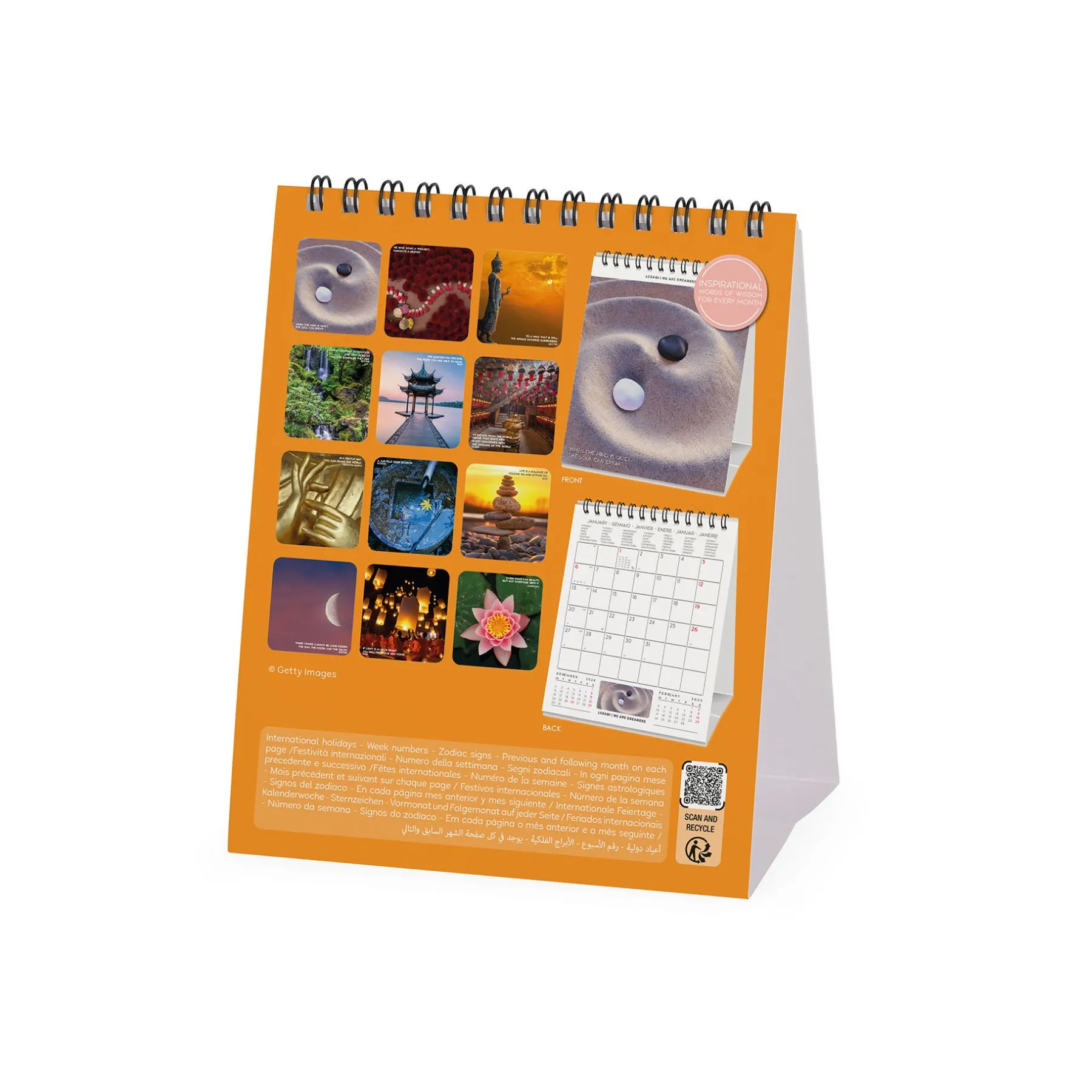 Legami Tischkalender*Tischkalender 2025 - 12 x 14,5 cm