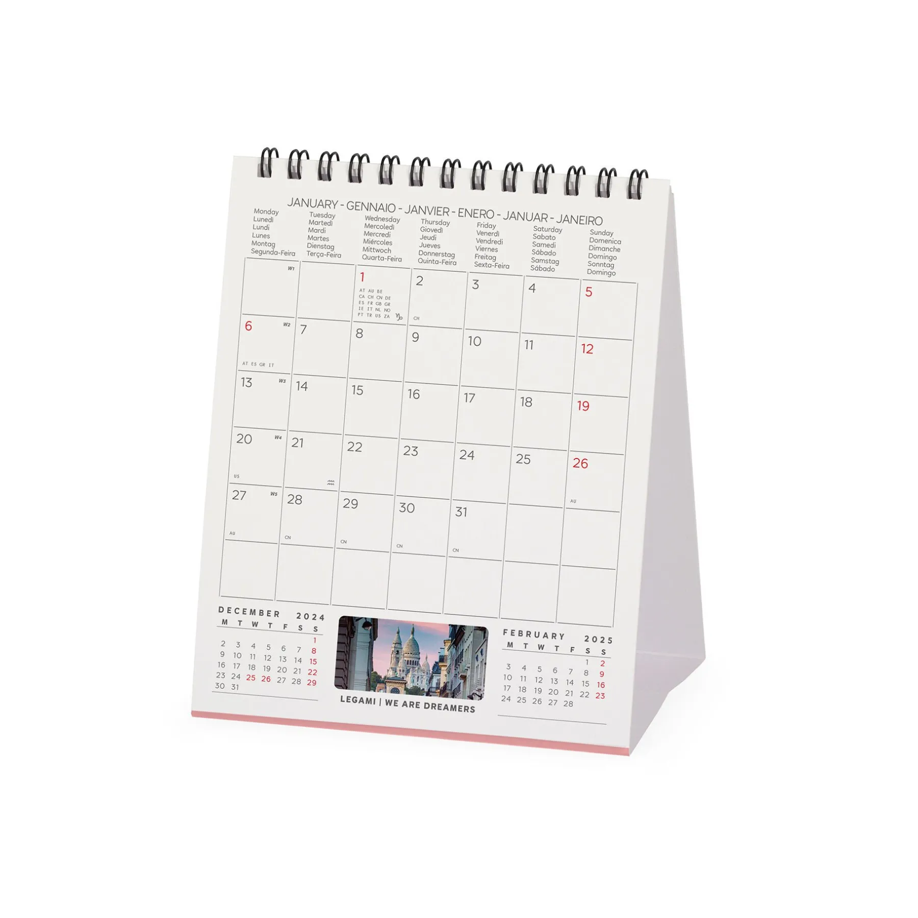 Legami Tischkalender*Tischkalender 2025 - 12 x 14,5 cm