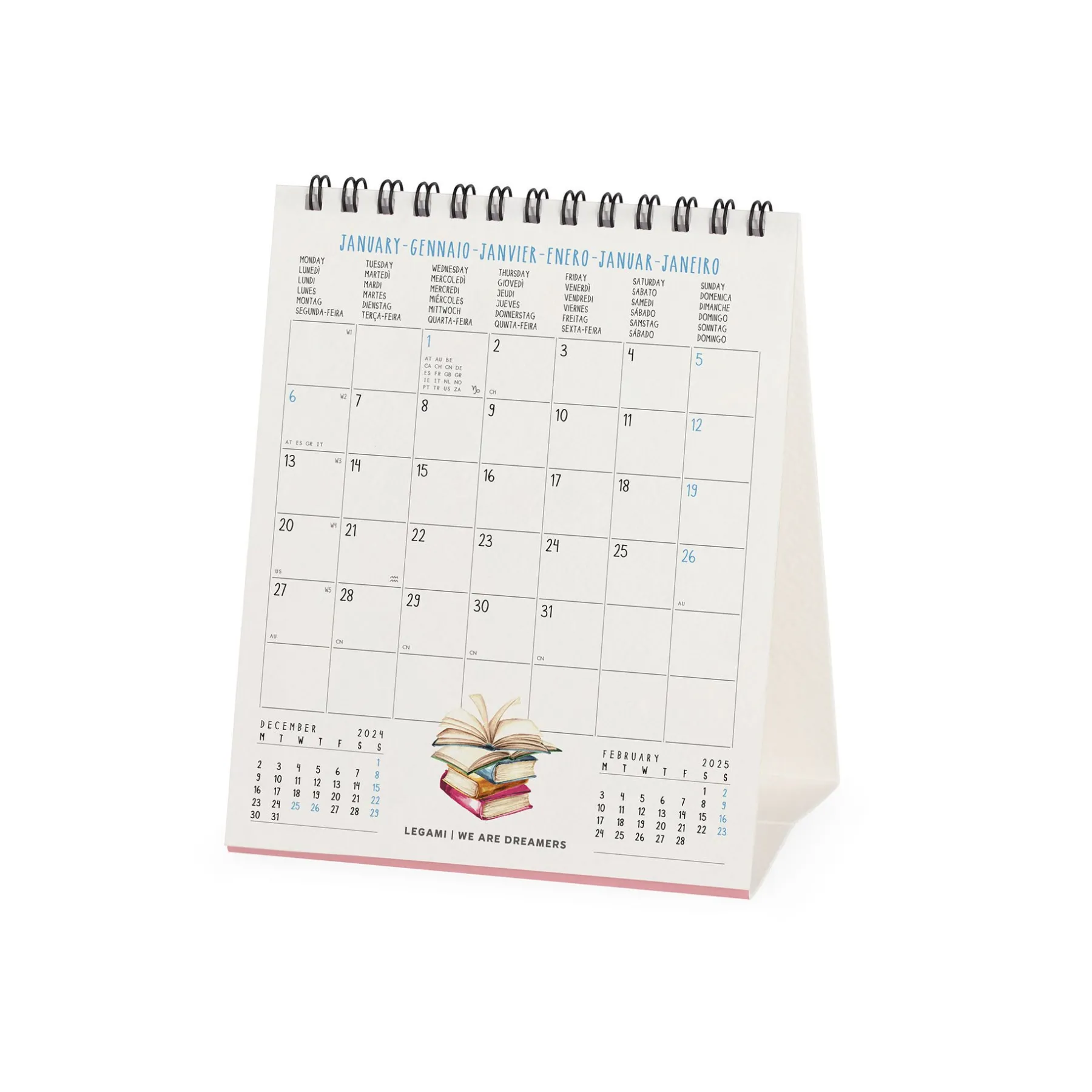 Legami Tischkalender*Tischkalender 2025 - 12 x 14,5 cm