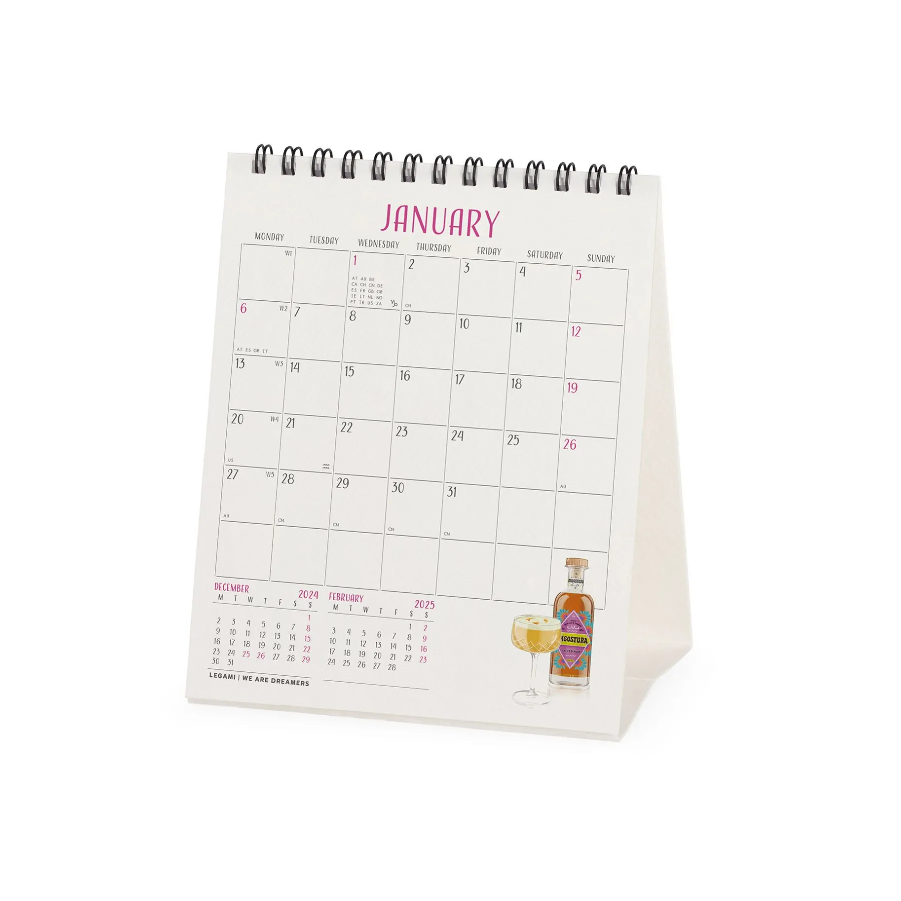 Legami Tischkalender*Tischkalender 2025 - 12 x 14,5 cm
