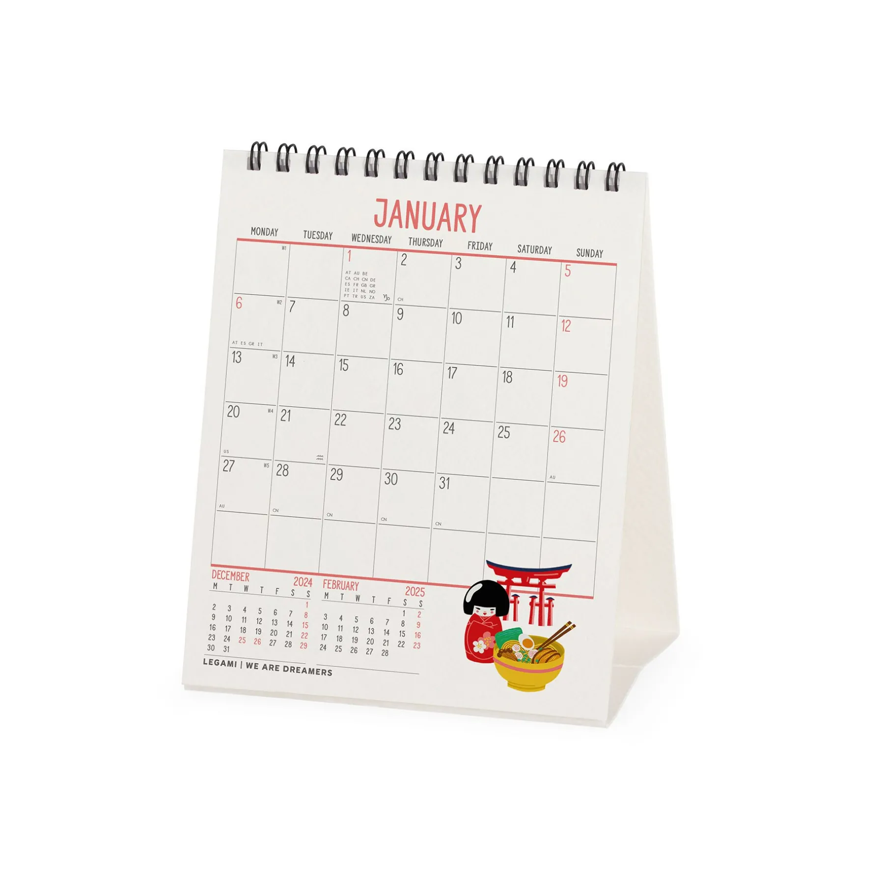 Legami Tischkalender*Tischkalender 2025 - 12 x 14,5 cm
