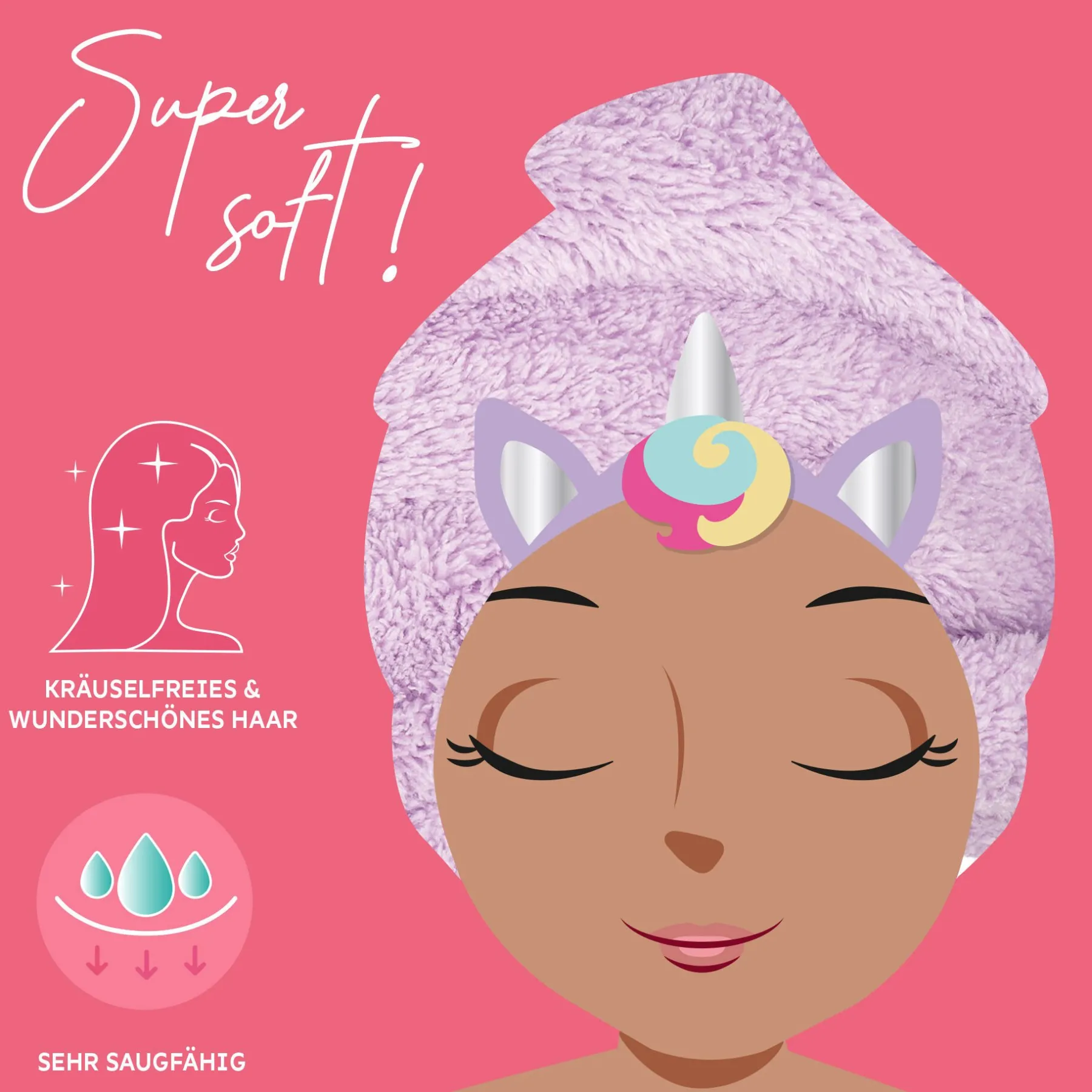 Legami Gesicht Und Körper*Turban-Handtuch für die Haare - Love my Hair