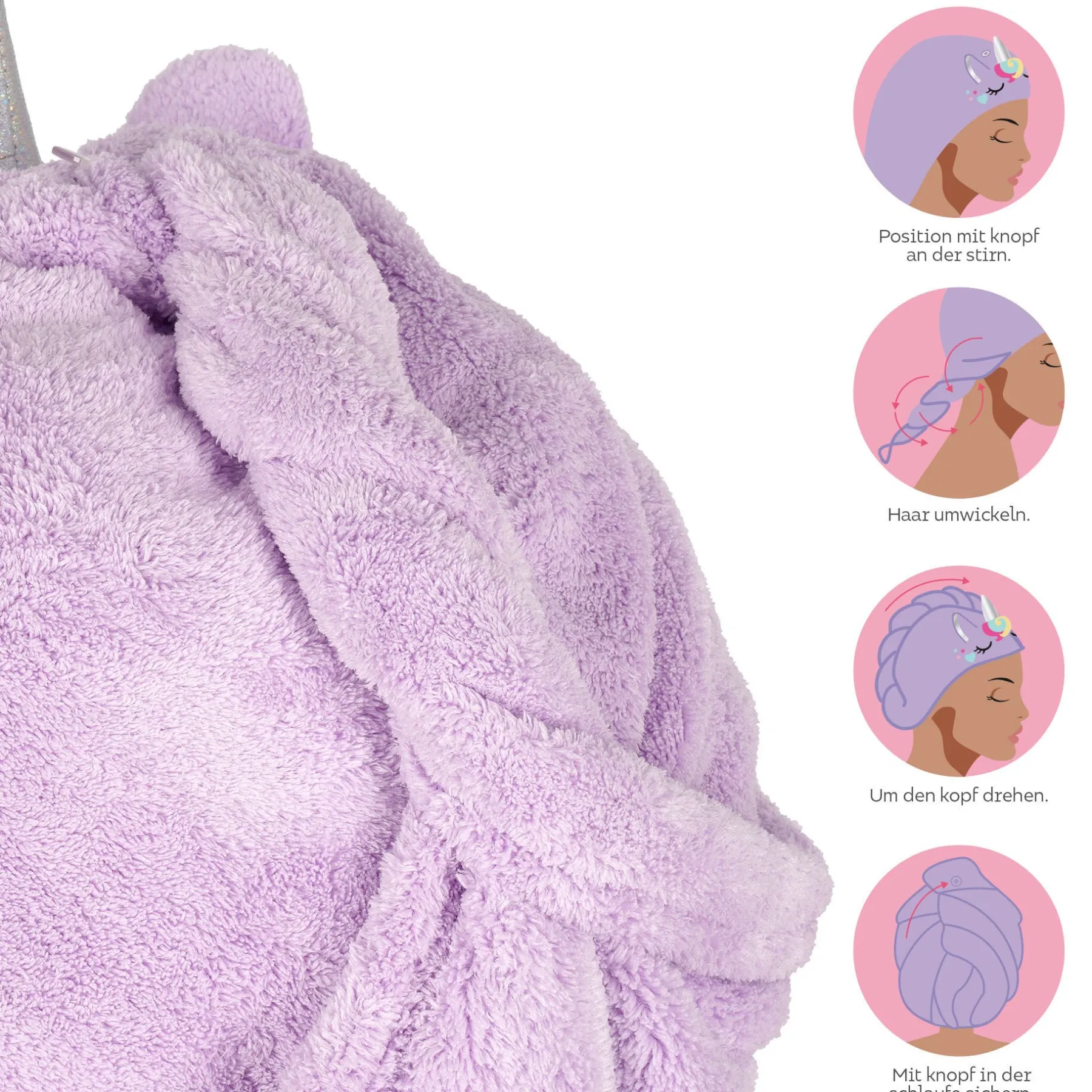 Legami Gesicht Und Körper*Turban-Handtuch für die Haare - Love my Hair