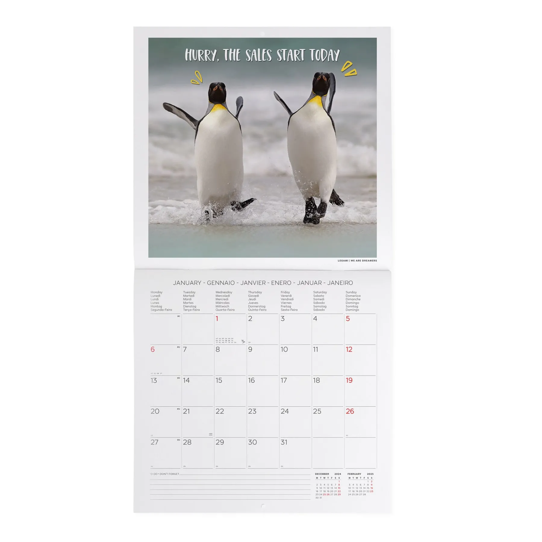 Legami Wandkalender*Wandkalender 2025 - 30 x 29 cm