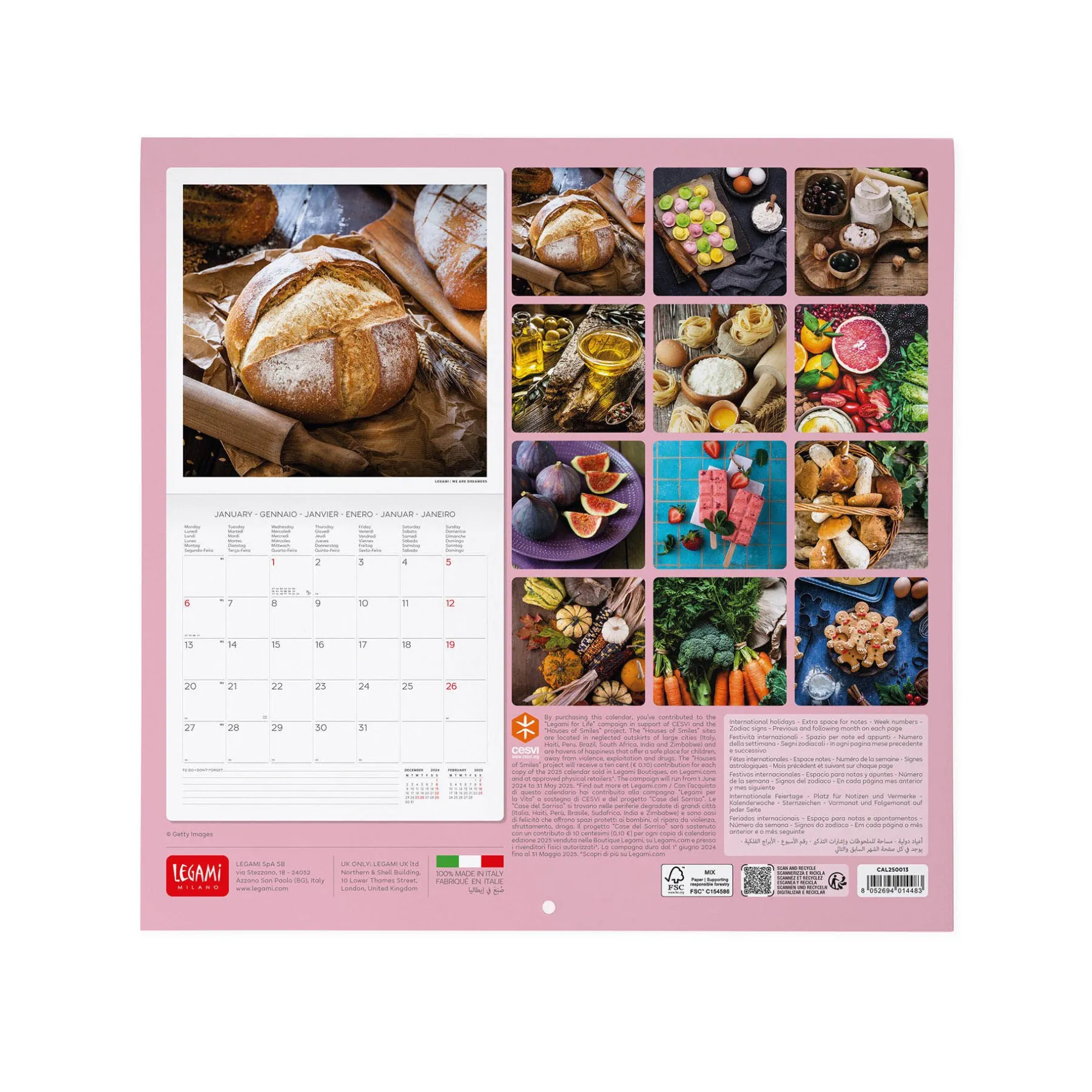 Legami Wandkalender*Wandkalender 2025 - 30 x 29 cm