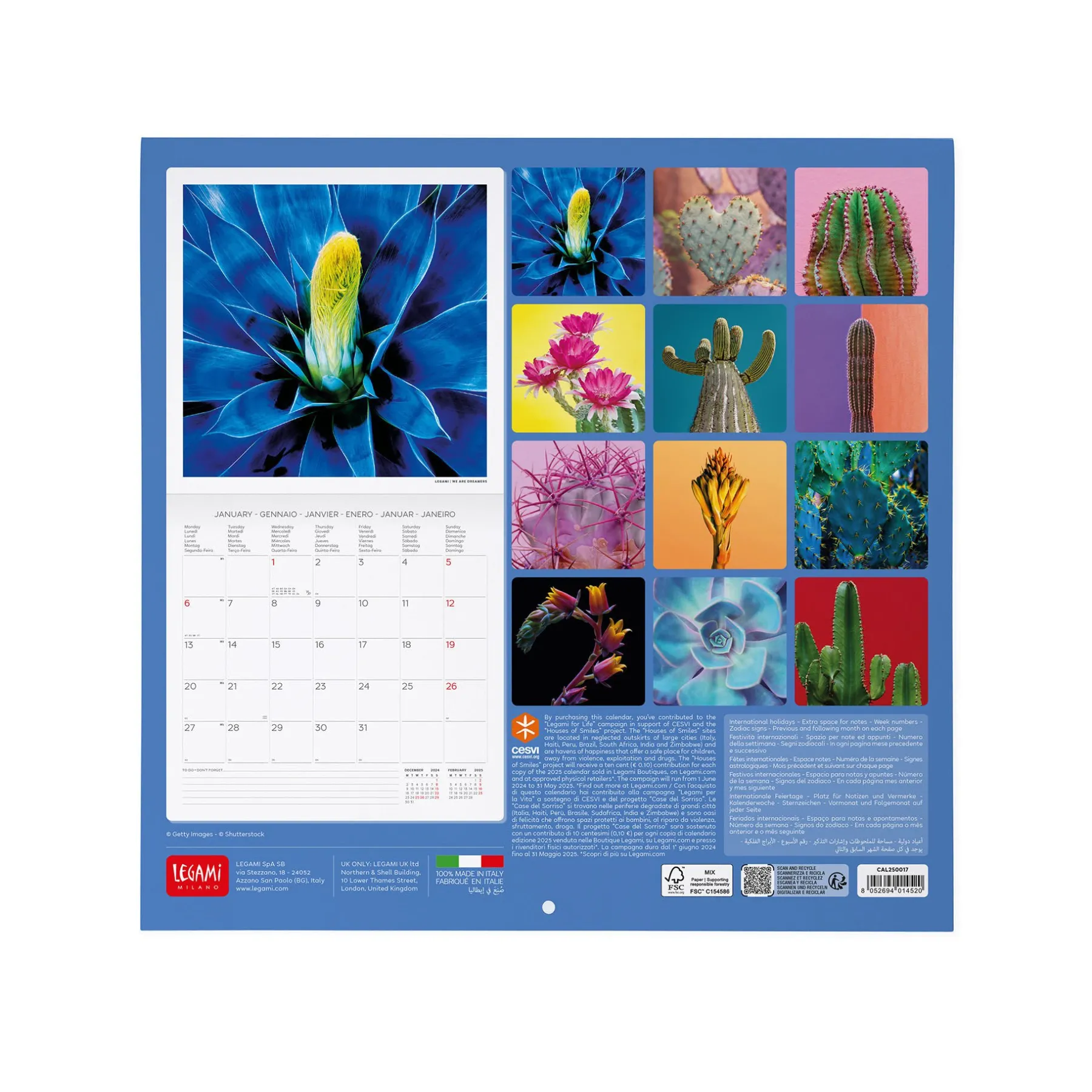Legami Wandkalender*Wandkalender 2025 - 30 x 29 cm