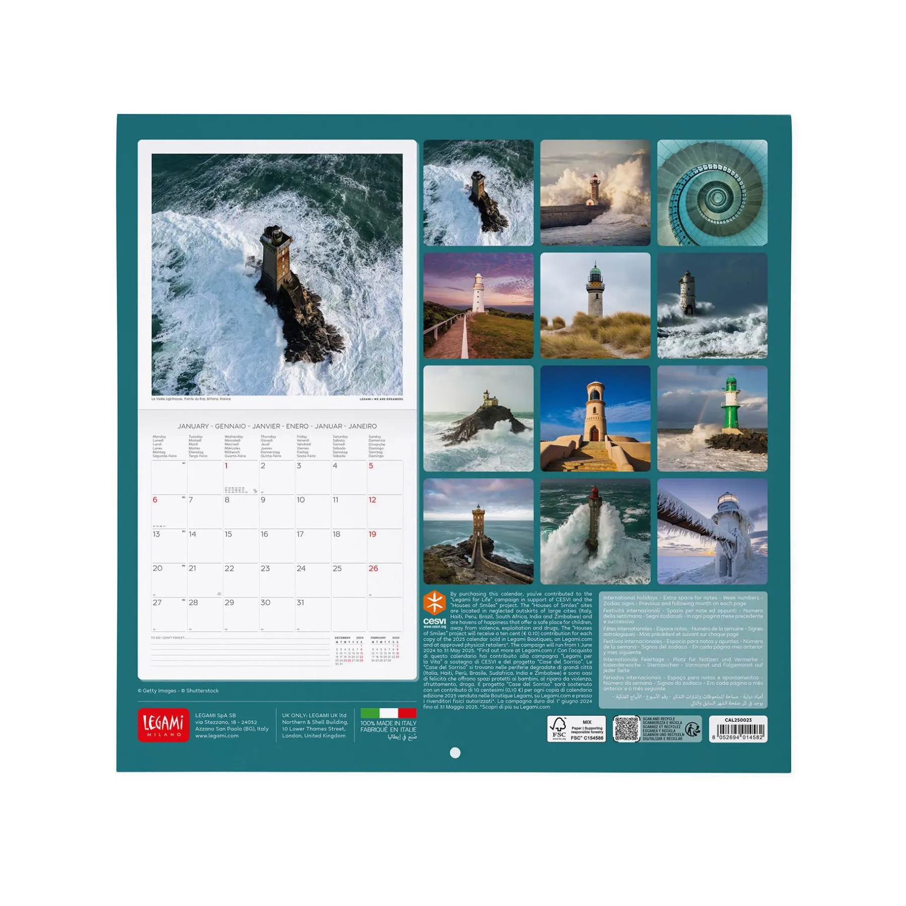 Legami Wandkalender*Wandkalender 2025 - 30 x 29 cm