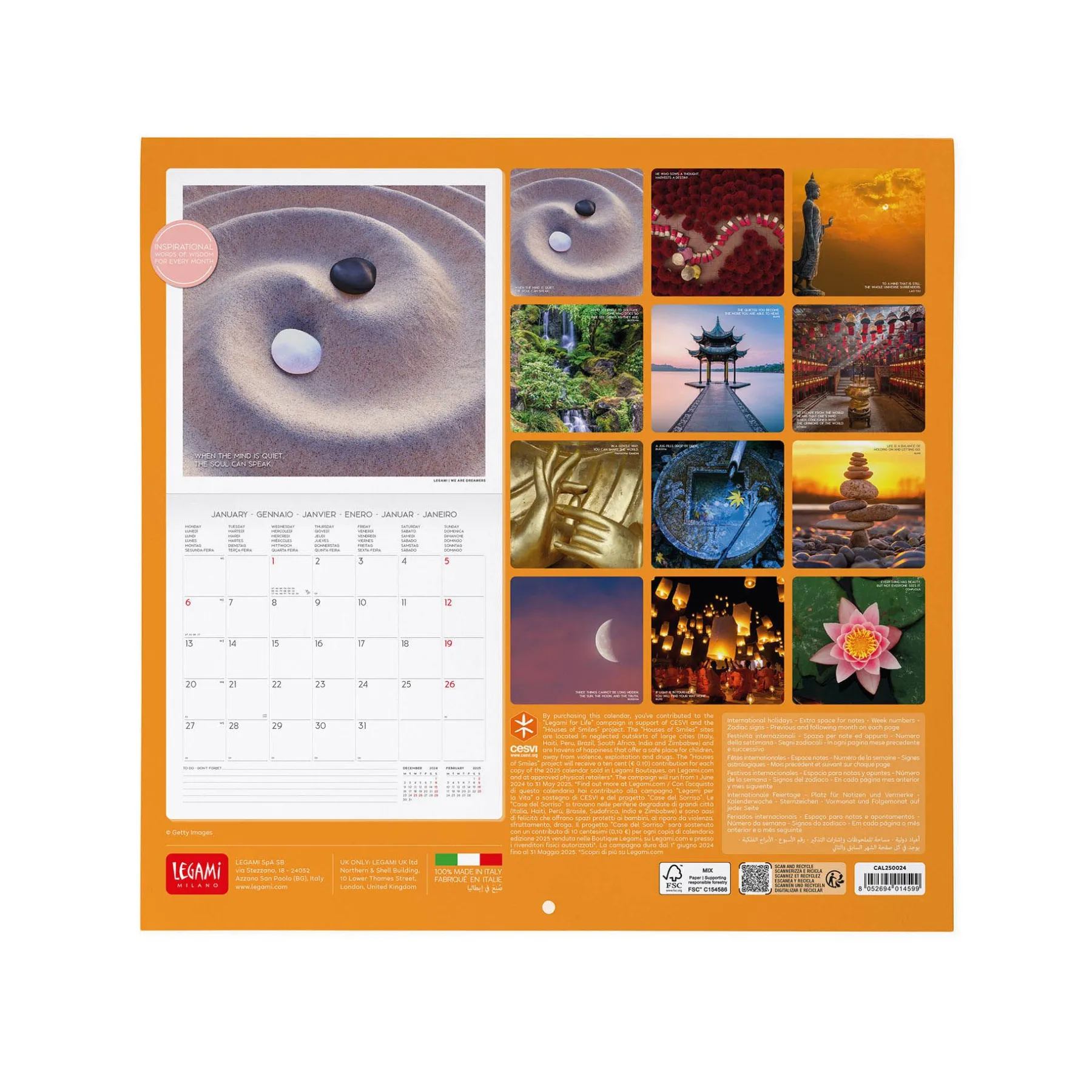 Legami Wandkalender*Wandkalender 2025 - 30 x 29 cm