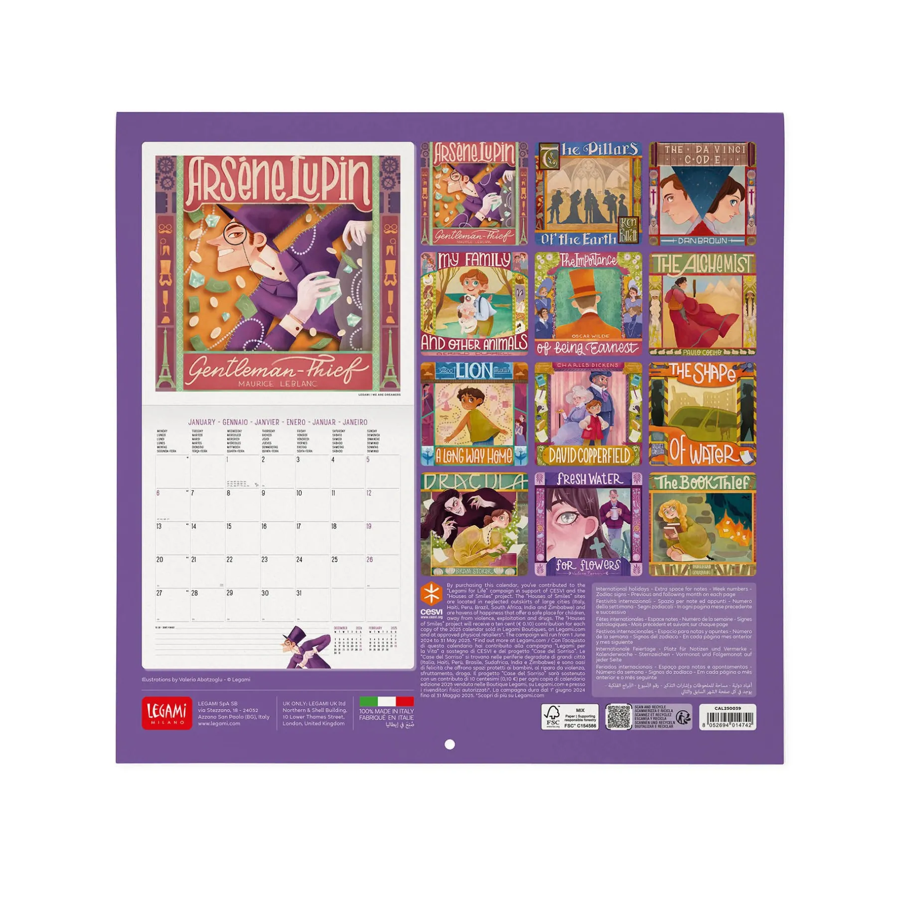 Legami Wandkalender*Wandkalender 2025 - 30 x 29 cm