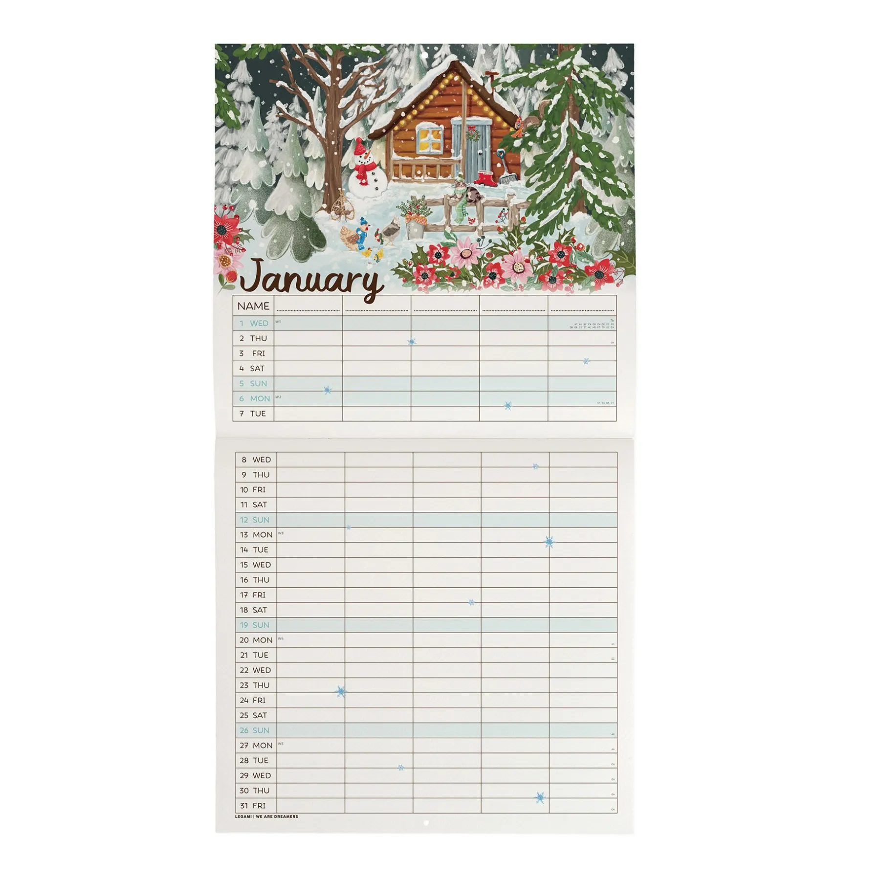 Legami Wandkalender*Wandkalender 2025 - 30 x 29 cm