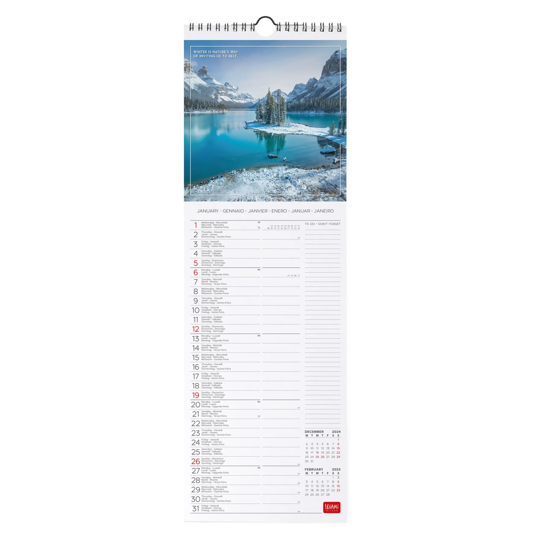 Legami Wandkalender*Wandkalender 2025 - 16 x 49 cm