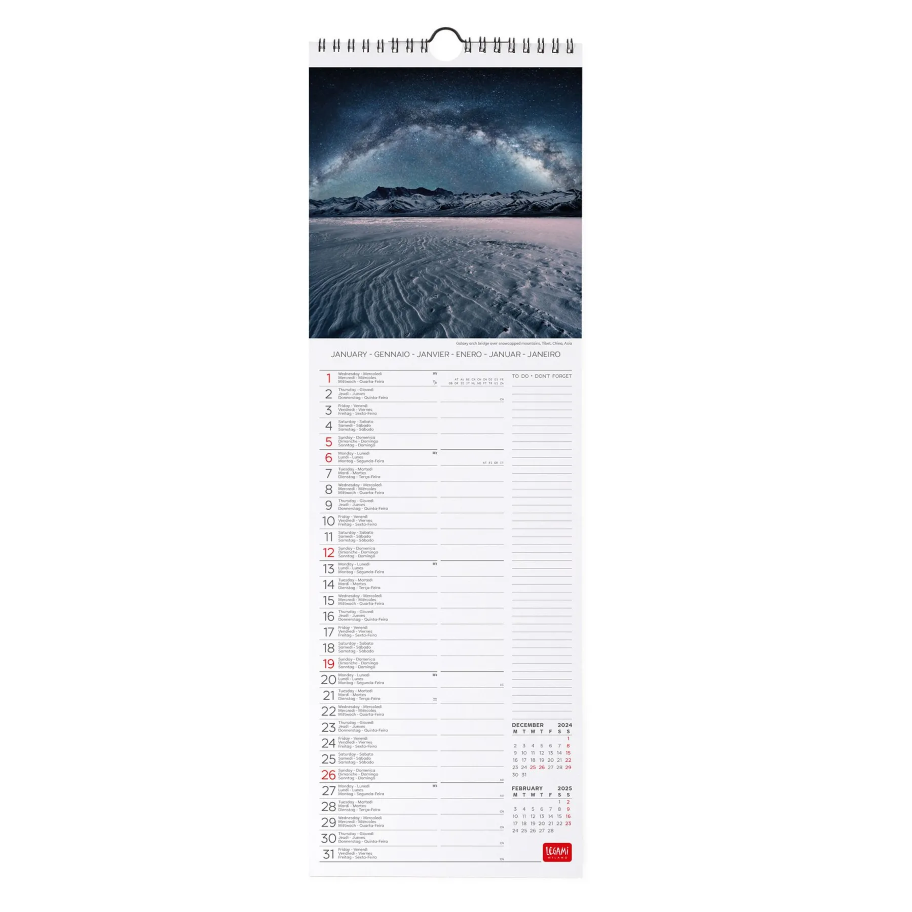 Legami Wandkalender*Wandkalender 2025 - 16 x 49 cm