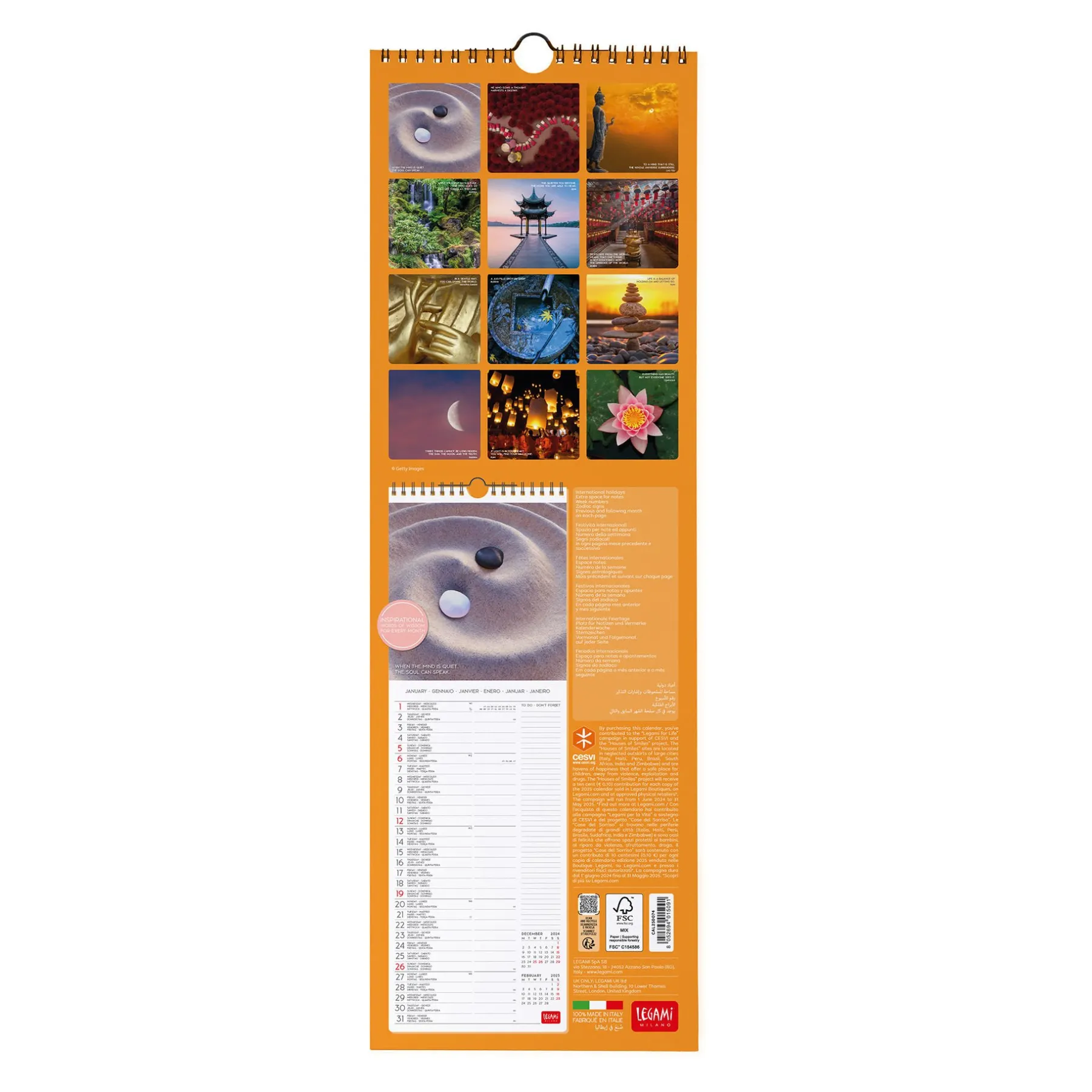 Legami Wandkalender*Wandkalender 2025 - 16 x 49 cm