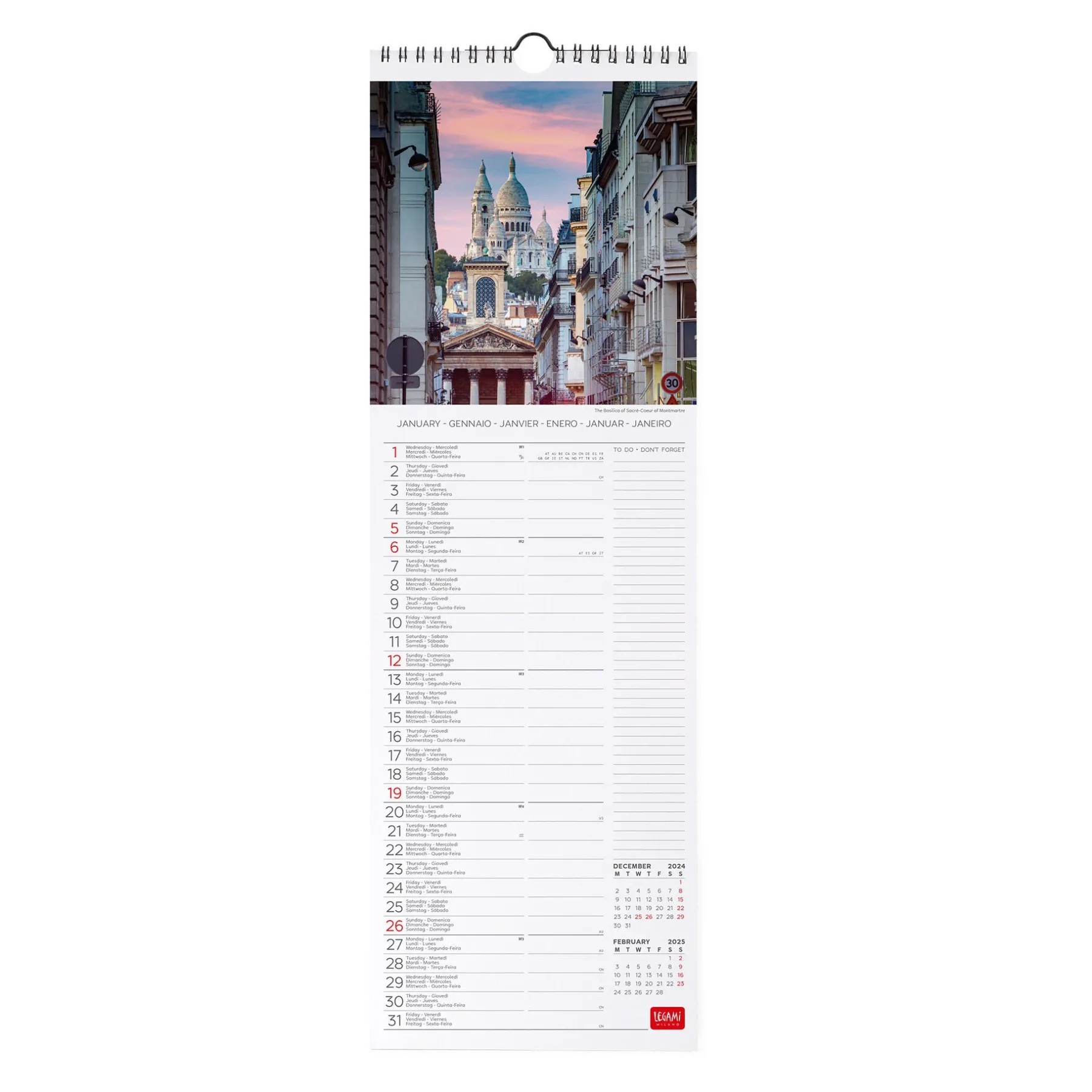 Legami Wandkalender*Wandkalender 2025 - 16 x 49 cm