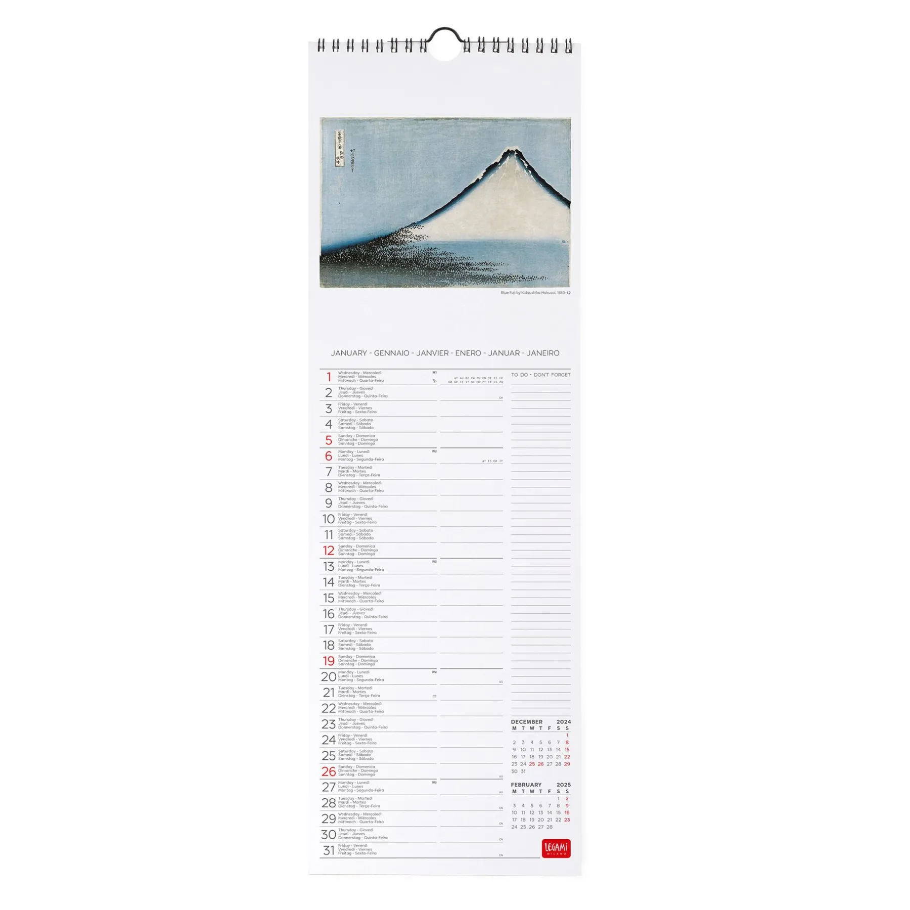 Legami Wandkalender*Wandkalender 2025 - 16 x 49 cm