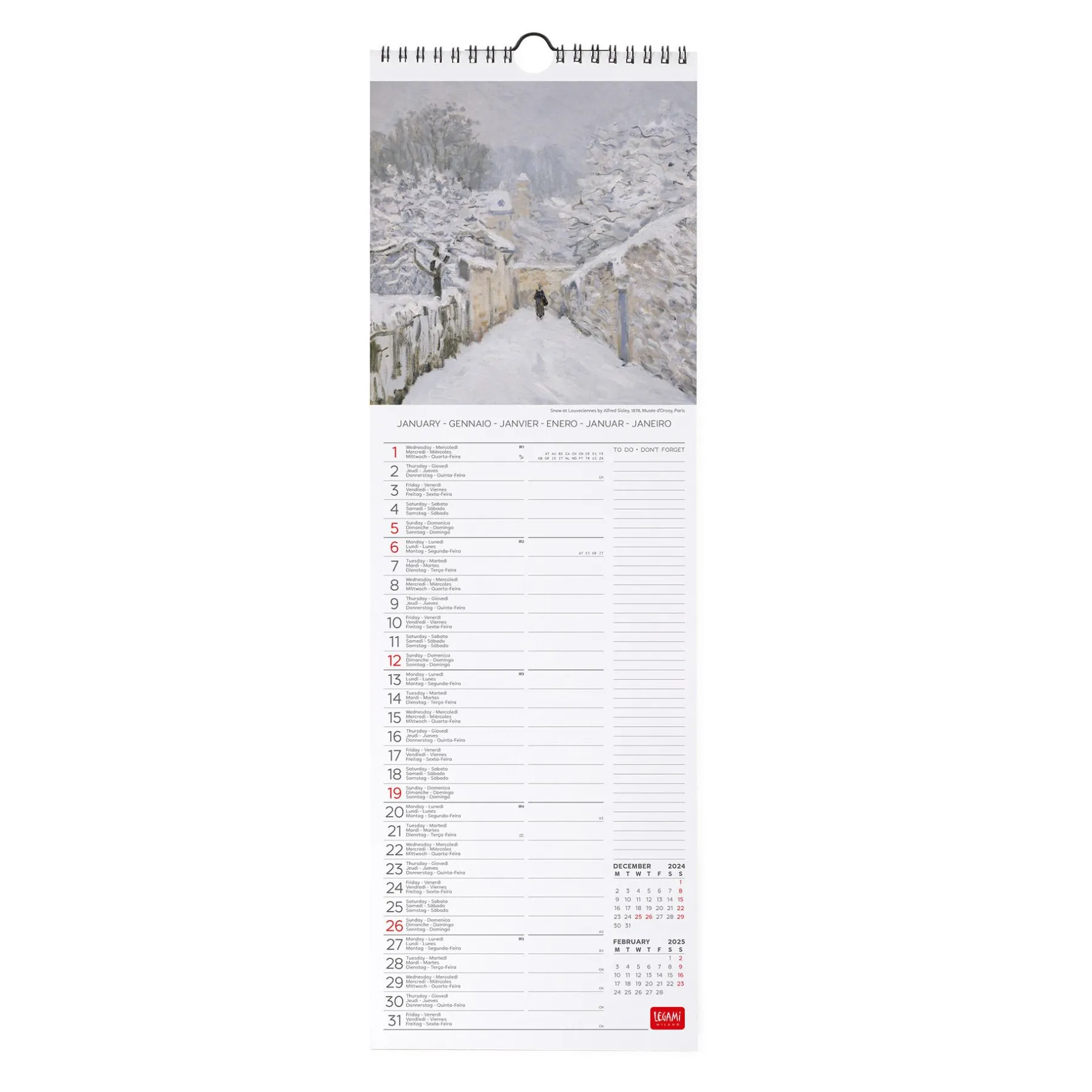Legami Wandkalender*Wandkalender 2025 - 16 x 49 cm