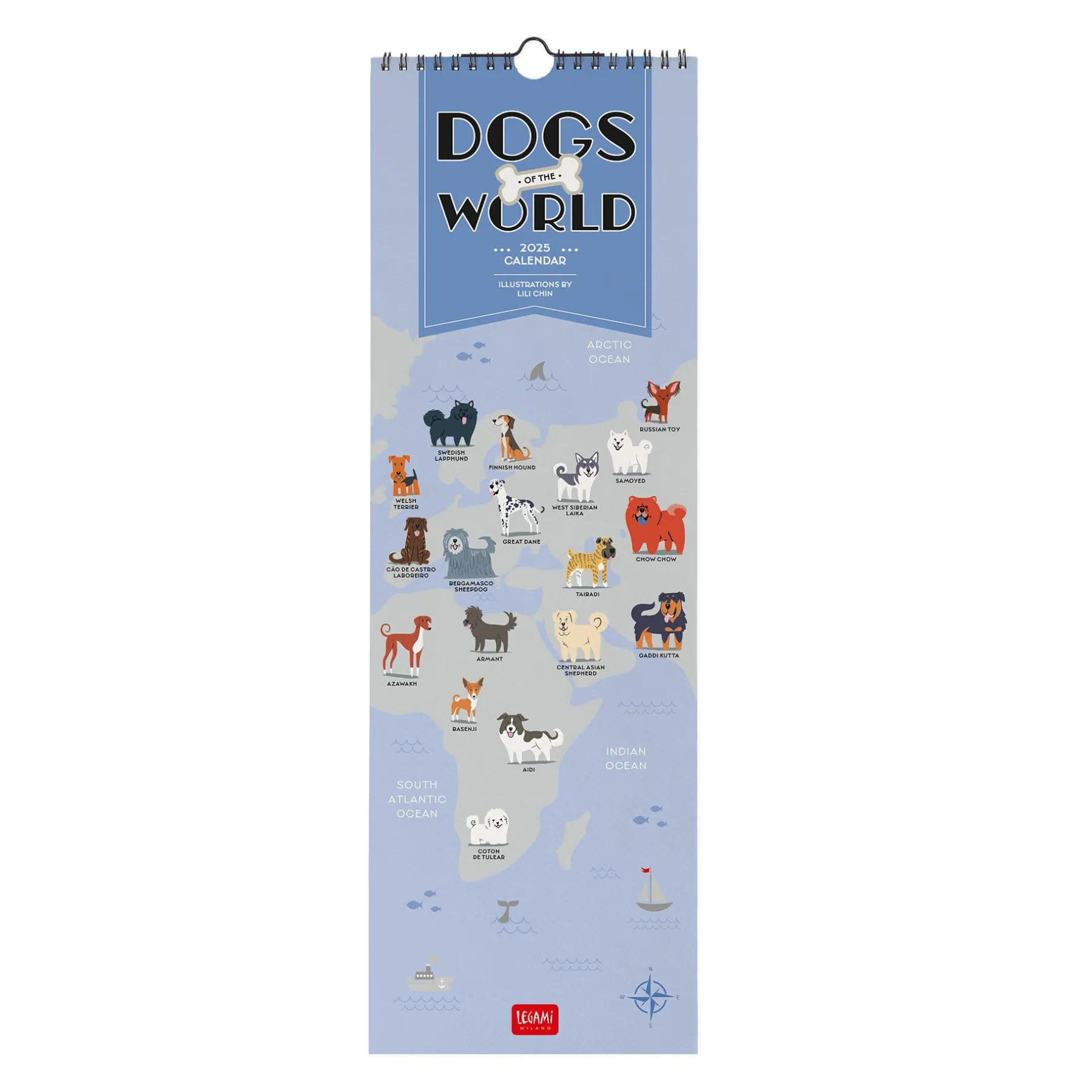 Legami Wandkalender*Wandkalender 2025 - 16 x 49 cm
