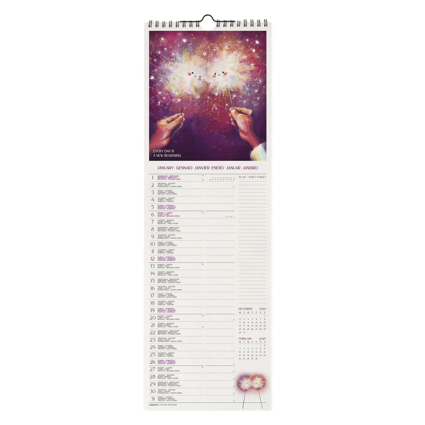 Legami Wandkalender*Wandkalender 2025 - 16 x 49 cm