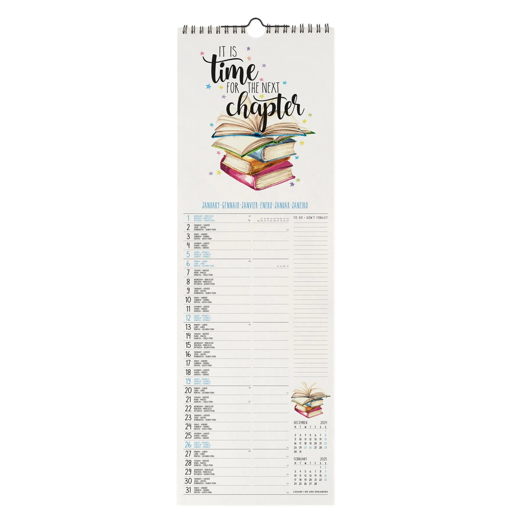 Legami Wandkalender*Wandkalender 2025 - 16 x 49 cm
