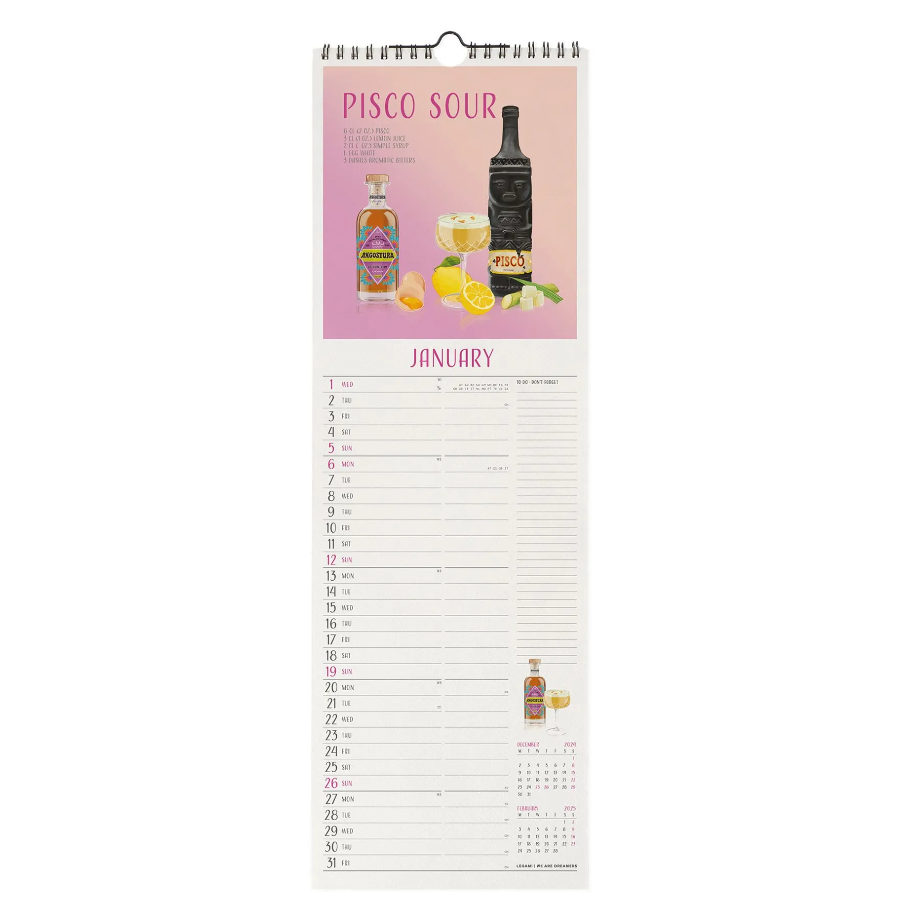 Legami Wandkalender*Wandkalender 2025 - 16 x 49 cm