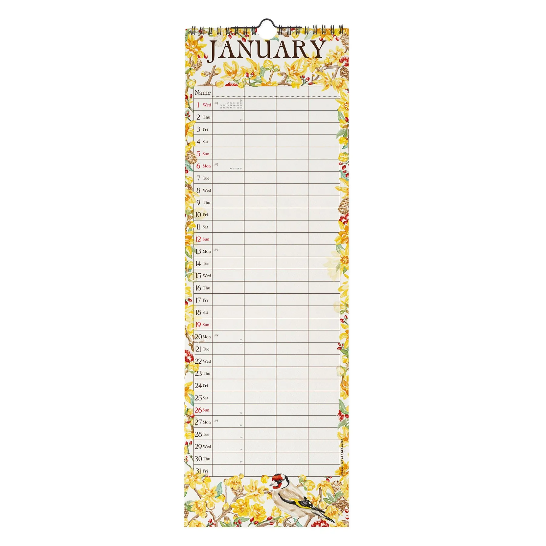 Legami Wandkalender*Wandkalender 2025 - 16 x 49 cm