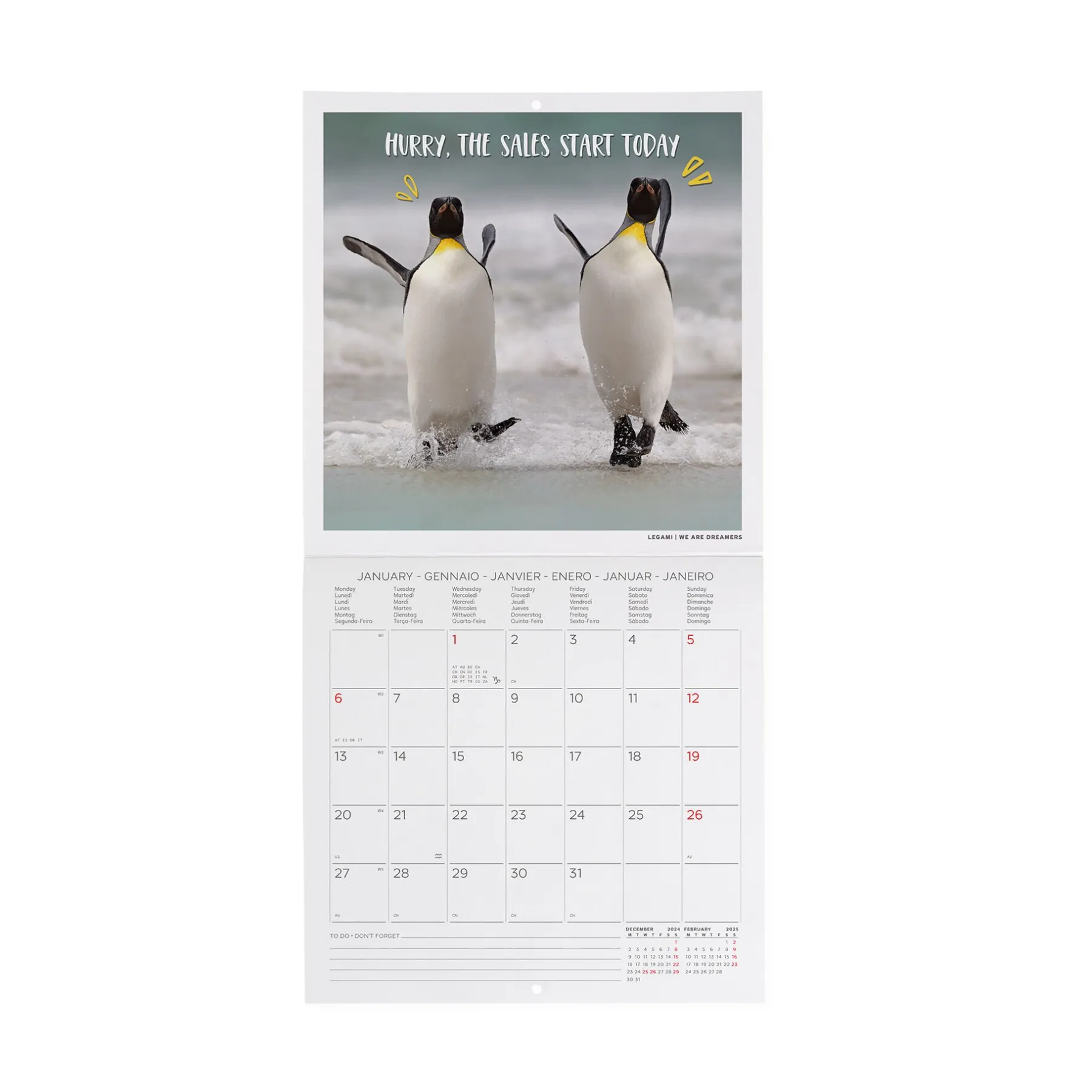 Legami Wandkalender*Wandkalender 2025 - 18 x 18 cm