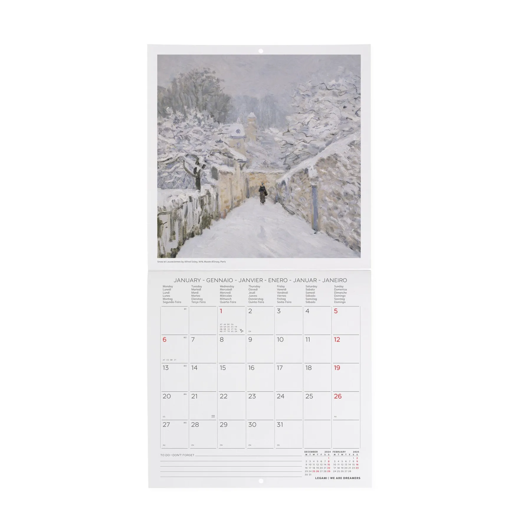 Legami Wandkalender*Wandkalender 2025 - 18 x 18 cm