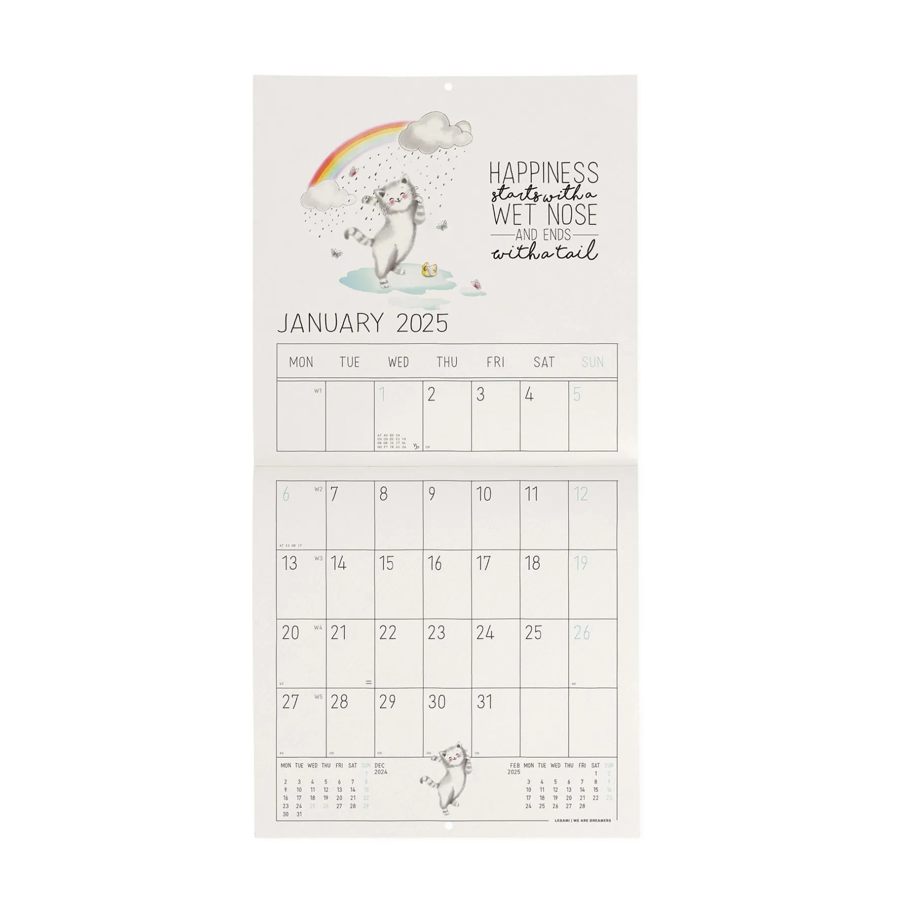 Legami Wandkalender*Wandkalender 2025 - 18 x 18 cm