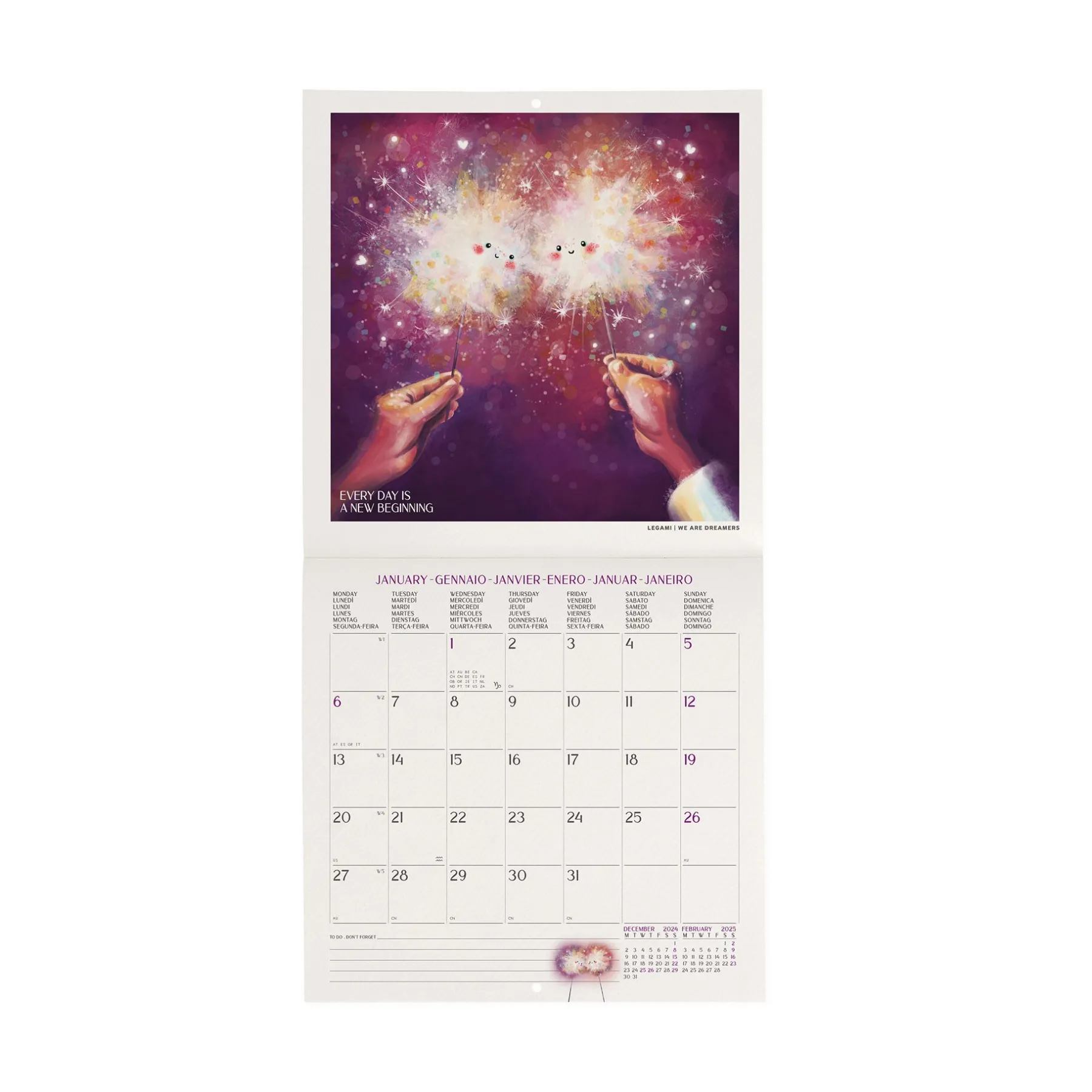Legami Wandkalender*Wandkalender 2025 - 18 x 18 cm