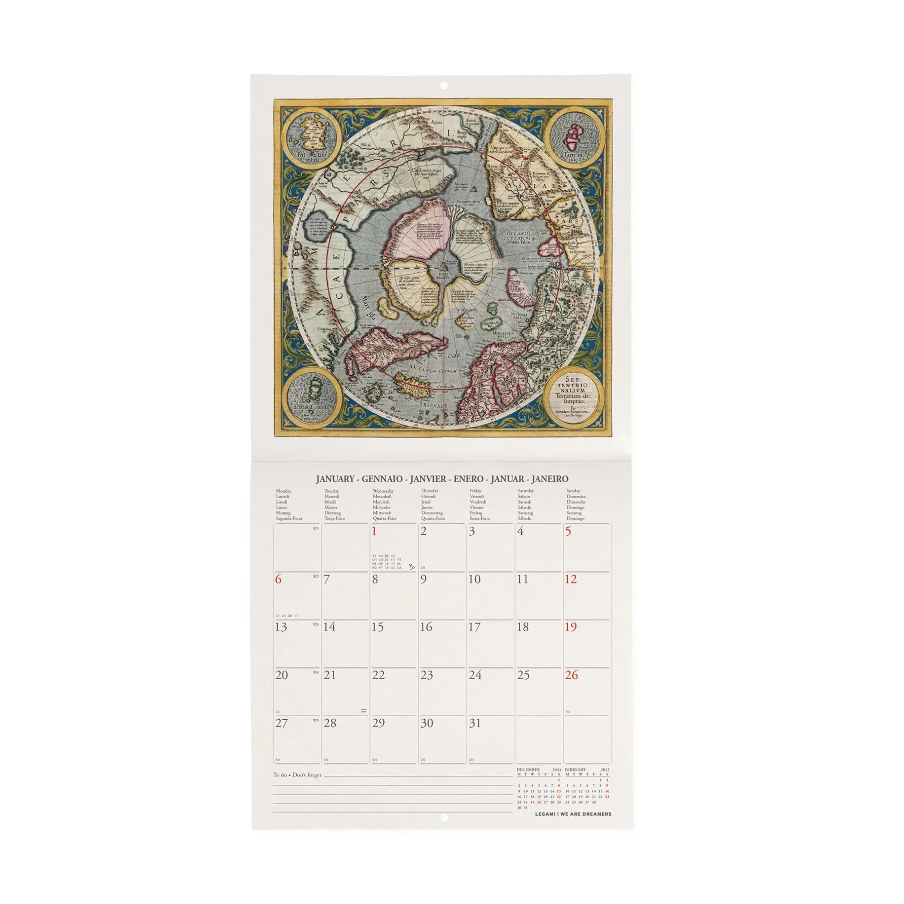 Legami Wandkalender*Wandkalender 2025 - 18 x 18 cm
