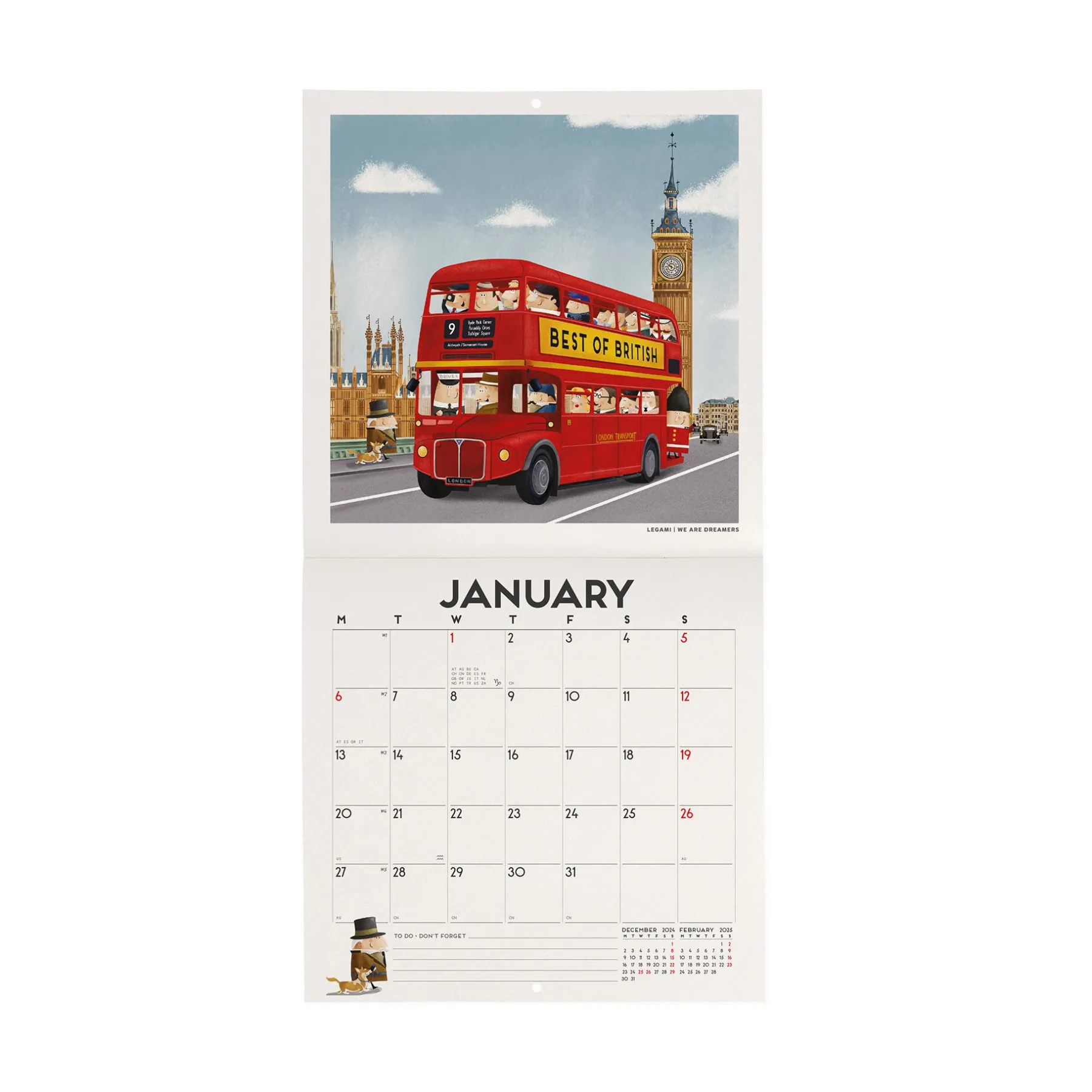 Legami Wandkalender*Wandkalender 2025 - 18 x 18 cm