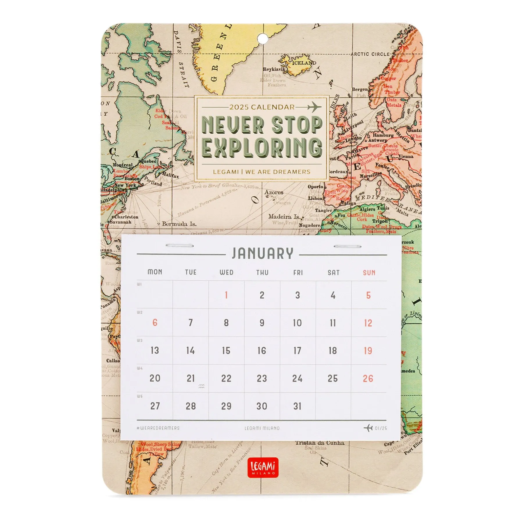 Legami Wandkalender*Wandkalender mit 13 Monaten - 2025