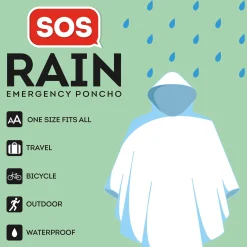 Legami Weitere Accessoires|Reise-Accessoires*Wasserdichter Einweg-Poncho - SOS Rain