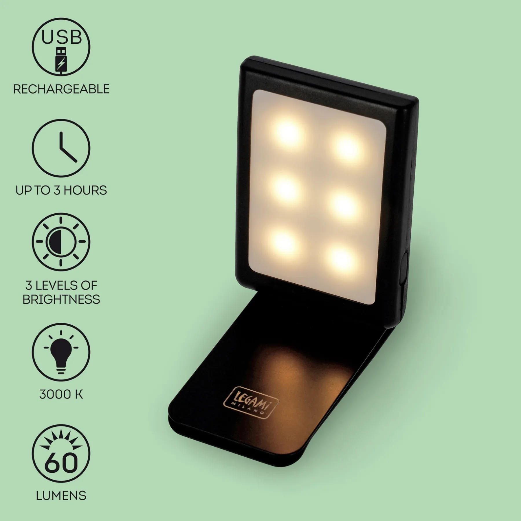 Legami Leselampen*Wiederaufladbares LED-Leselicht - Super Night Dream