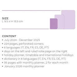 Legami Wochenplaner Für 18 Monate Small*Wochenplaner für 18 Monate - Small - Mit Notizbuch - 2024/2025